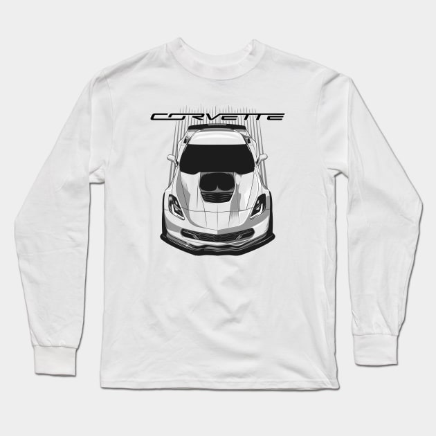 Corvette C7 Z06 - Dark Transparent/Multi Color Long Sleeve T-Shirt by V8social